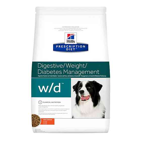 Hills Prescription Diet Canine w/d с курицей (Хиллс ПД Канин в/д) для собак при ожирении и сахарном диабете Запорожье