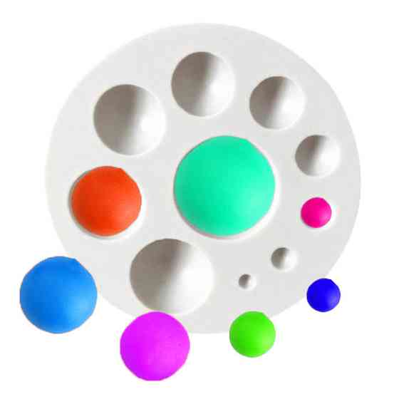 Молд кондитерський Напівсфери 68 мм сірий Київ