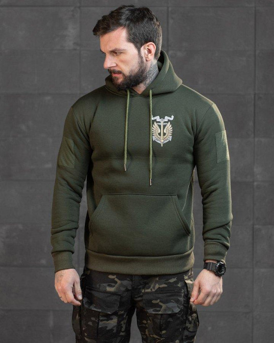 Худи CELEO на флисе  Вірний завжди олива ВТ7987 Одесса - изображение 2