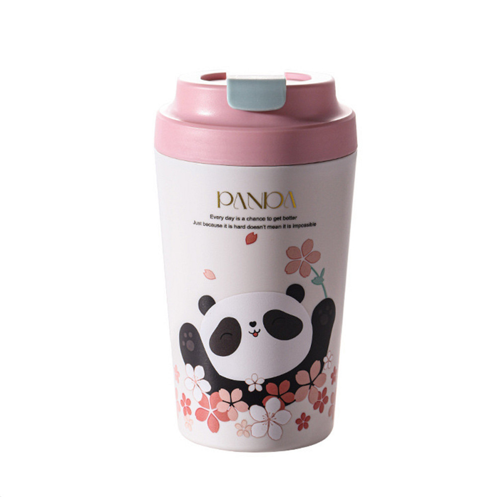 Yiwu Термочашка Panda з порцелянаовою колбою 380 мл Рожева HP-14-12P Киев - изображение 1