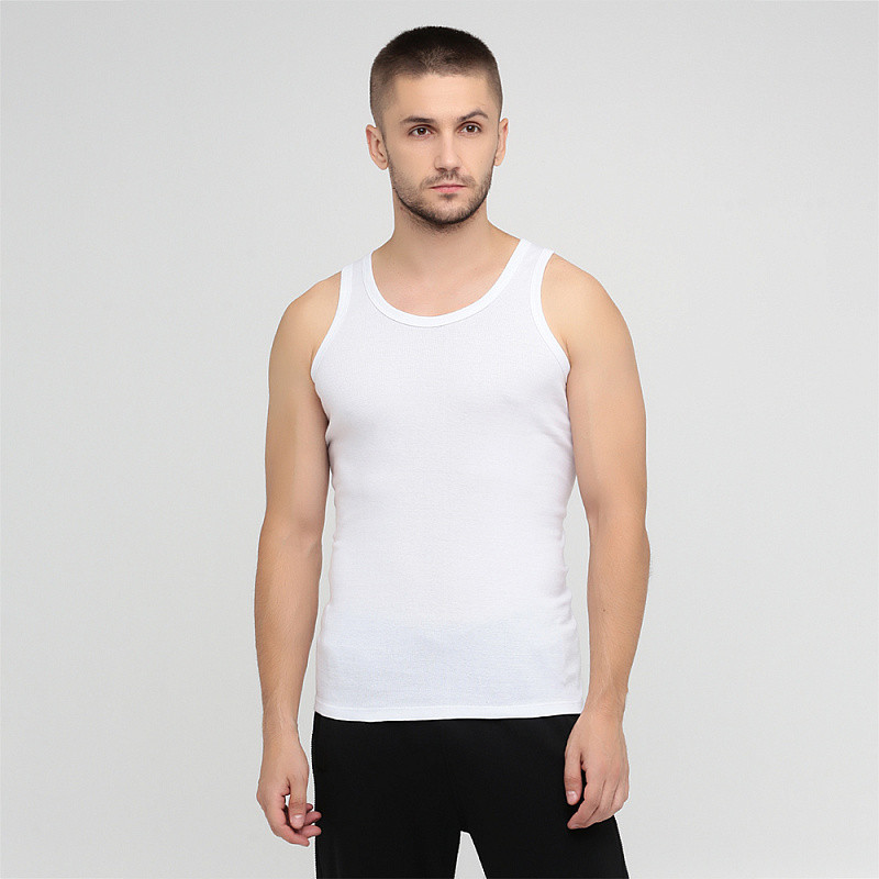 Майка чоловіча біла з бавовни Lans 11/002 XL Київ - фото 3