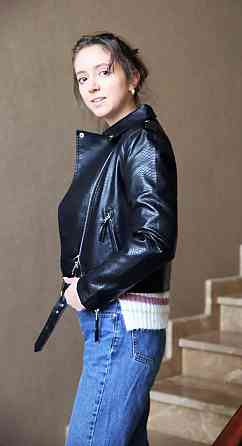 Куртка косуха женская весна/осень Черный 44 Харьков