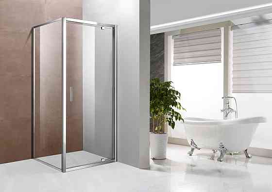 Скляна душова кабіна AVKO Glass RDJ06 90x90x190 Chrome перегородка для душу Київ
