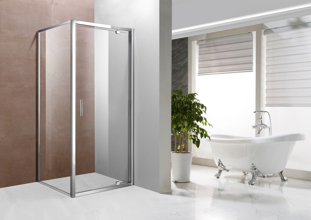 Скляна душова кабіна AVKO Glass RDJ06 90x90x190 Chrome перегородка для душу Київ - фото 3