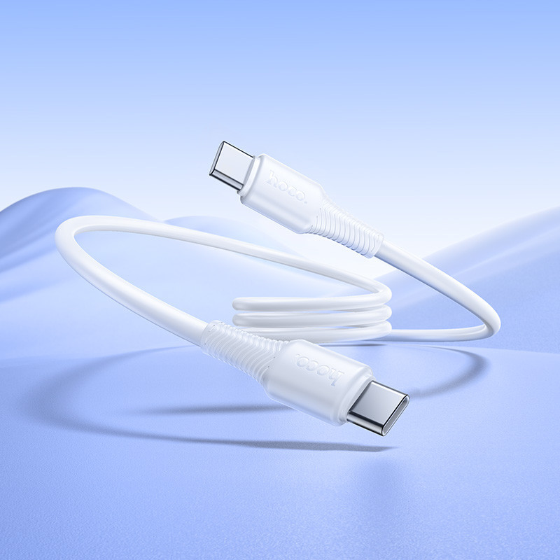 Кабель HOCO X120 Beneficio 60W charging data cable C to C White Одеса - фото 4