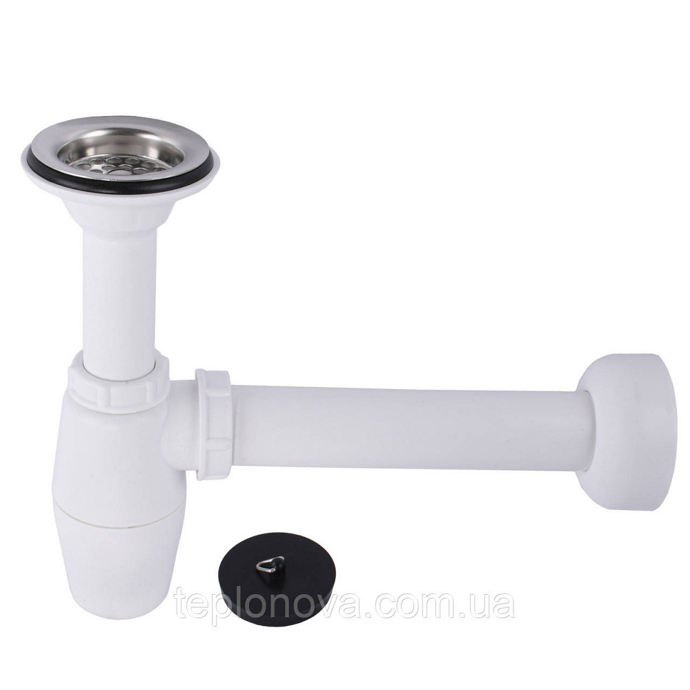 Сифон для раковины VIEGA 1 1/2″ x 1 1/2″ пластик белый бутыл. с/г 137182 Черновцы - изображение 1