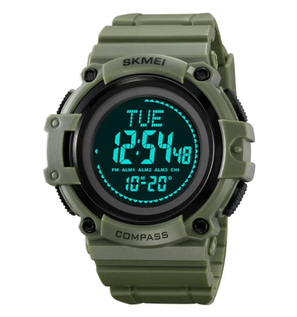 Годинник чоловічий спортивний Skmei 2233 compass з компасом (Зелений) Вінниця - фото 4