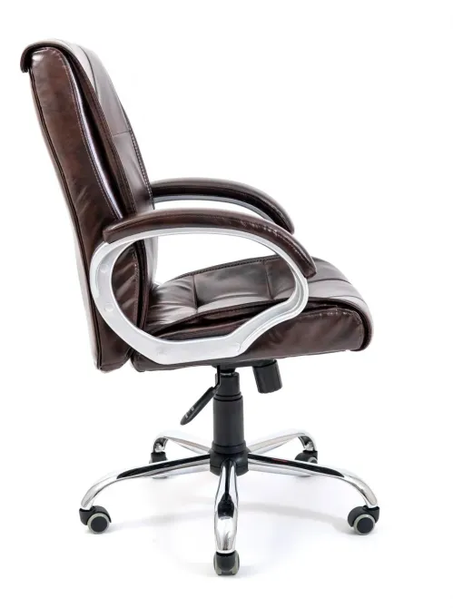 Офісне Крісло Керівника Richman Arizona Madras Dark Brown Хром М3 MultiBlock Коричневий Дніпро - фото 8