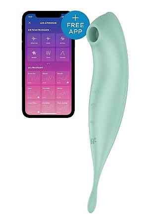 Смарт-вибратор для клитора с вакуумной стимуляцией Satisfyer Twirling Pro+ Mint Sex Aura Киев