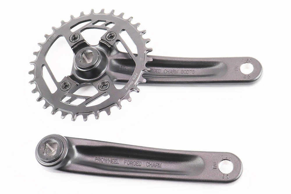 Шатуни "квадрат" 170мм, 34T (BCD:76мм) MTB, алюмінієві, чорні CHARM-34T Київ - фото 2