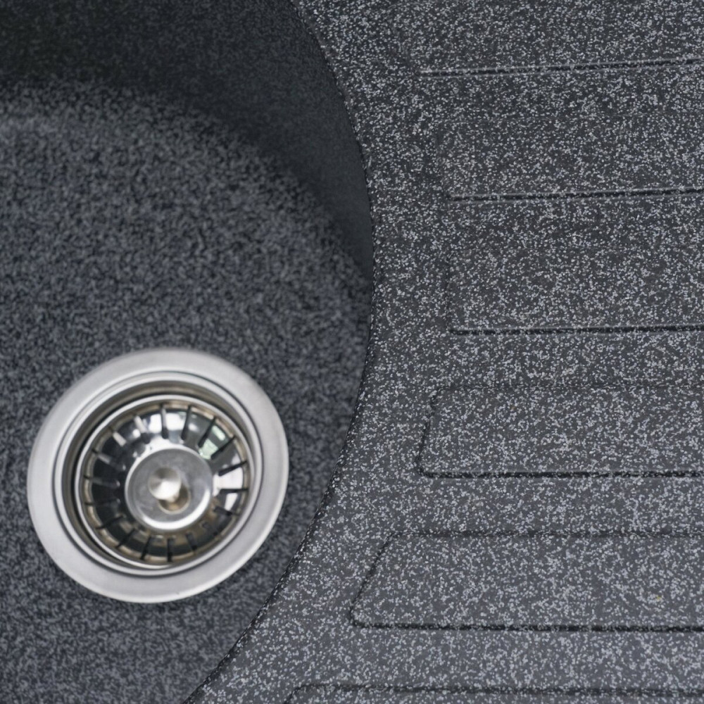 VALESO Гранітна мийка для кухні VALESO LIRA 7750 матова Графіт Коломыя - изображение 8