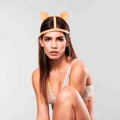 Маска кошечки MAZE Bijoux Indiscrets бежевая, OS Sex Aura Киев