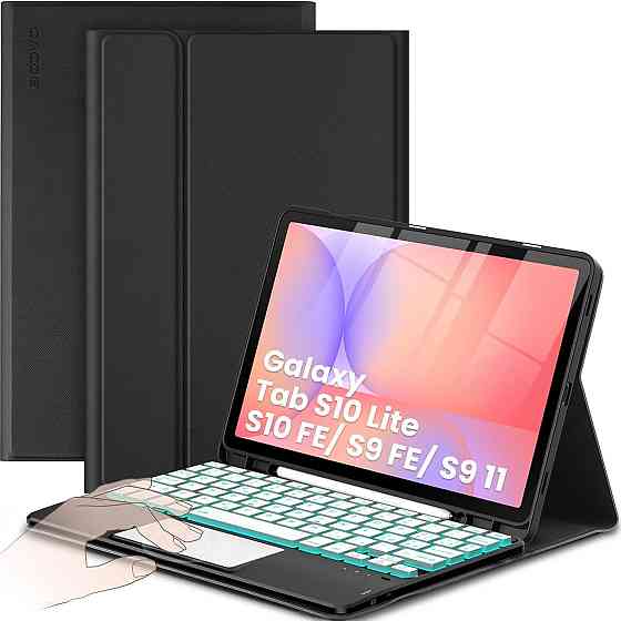 Чехол книжка Samsung Tab S10 FE X520 X526 клавиатура с подсветкой Одесса