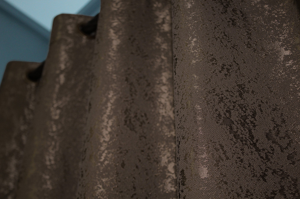 Комплект штор на люверсах VR-Textil Льон мармур Pavliani № 1173ш 150х250 см 2 шт Коричневий (37-0038) Київ - фото 8