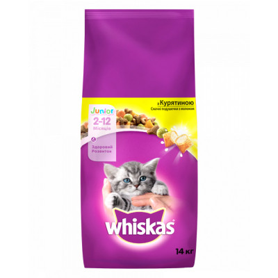Сухий корм для кішок Whiskas з куркою для кошенят 14 кг (5900951014369) Вінниця - фото 1