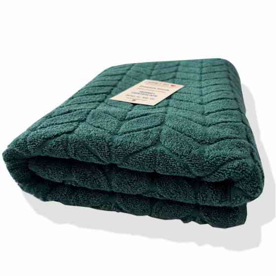 Рушник банний Lovely Svi  бавовна жаккардове для ванної, готелів, СПА - 70 х 140 см Milano Зелений (701124) Київ