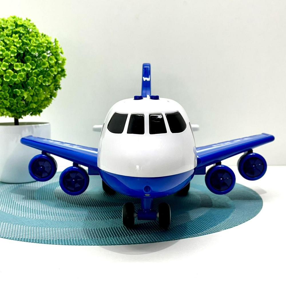 Літак вантажний звук підсвічування парогенератор інерція гумові колеса масштаб 1:64 Синій (660 A-311) Чернігів - фото 6