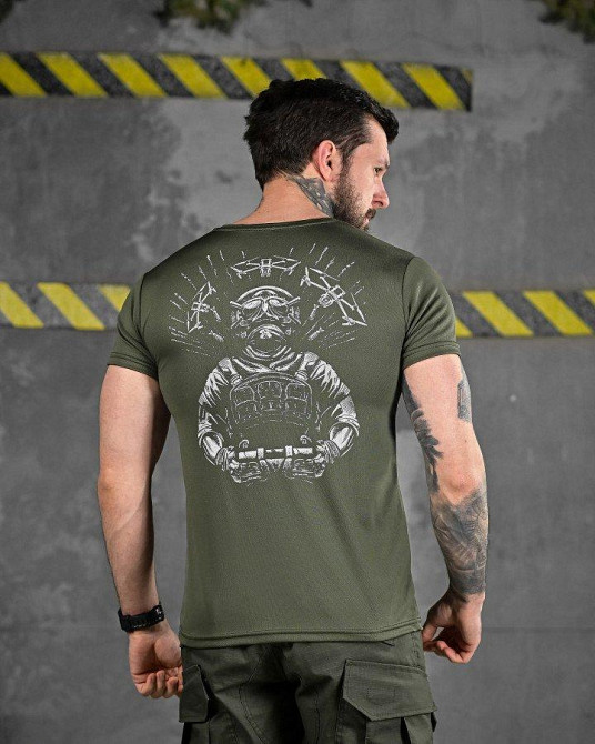 Тактична футболка потоотводная дрон oliva ДЛ6511 Одеса - фото 1