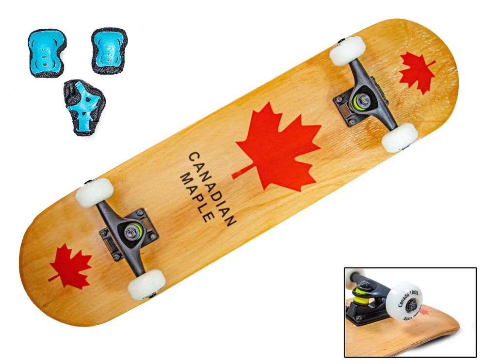 Cкейтборд с защитой "Canada 100% RED". Нагрузка до 100 кг Одесса - изображение 1