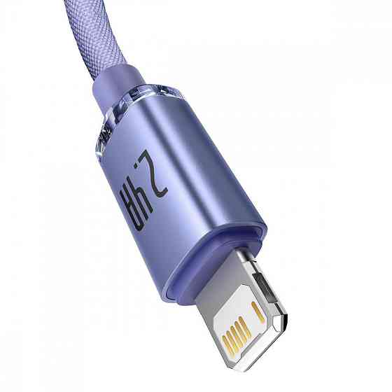 Кабель Baseus Crystal Shine Series Lightning 2.4A 2м фіолетовий Львів