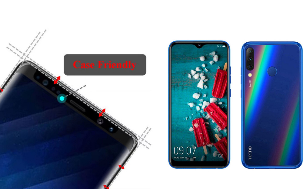 Захисне скло HyperGlass Pro для Tecno Camon 11S (CB7) – максимальна чутливість та захист Київ - фото 4