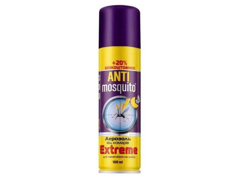 Аерозоль від комах 100мл Extreme ТМ ANTIMOSQUITO Київ - фото 1