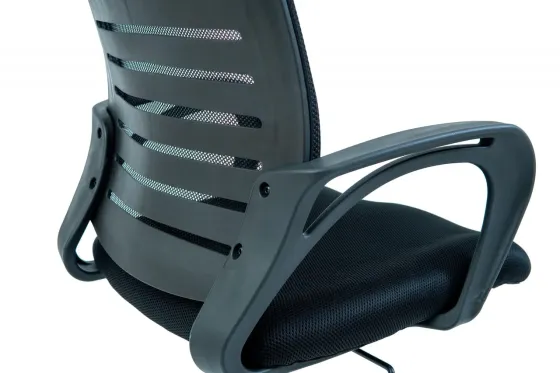 Офісне Крісло Керівника Richman Flush Сітка Хром М1 Tilt Чорний Київ