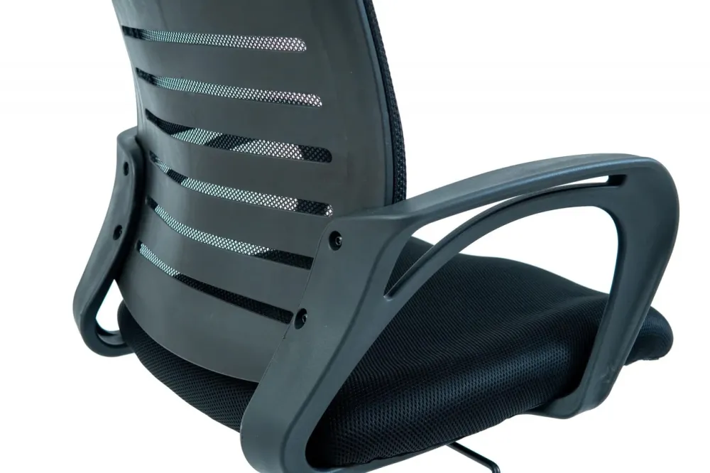 Офісне Крісло Керівника Richman Flush Сітка Хром М1 Tilt Чорний Київ - фото 5