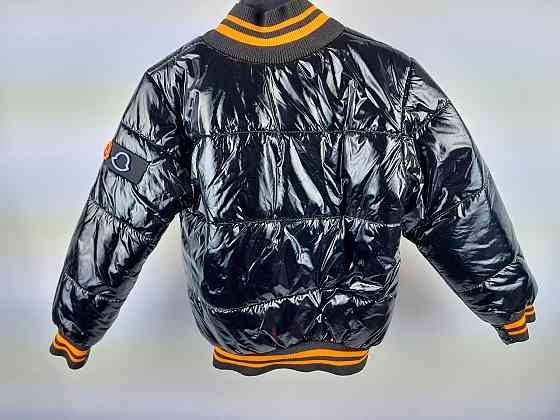 Демисезонная черная куртка бомбер под резинку унисекс 104,152 Николаев