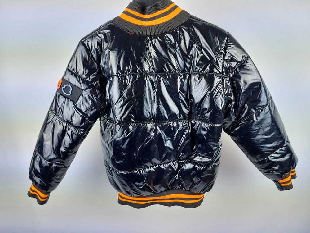 Демисезонная черная куртка бомбер под резинку унисекс 104,152 Николаев - изображение 4