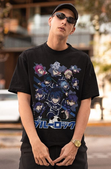 Футболка для мальчика аниме Блуе Локк Теам Йоикхи оверсайз (рост от 165 до 180 ) Черний AnimeJ0969m Днепр - изображение 3