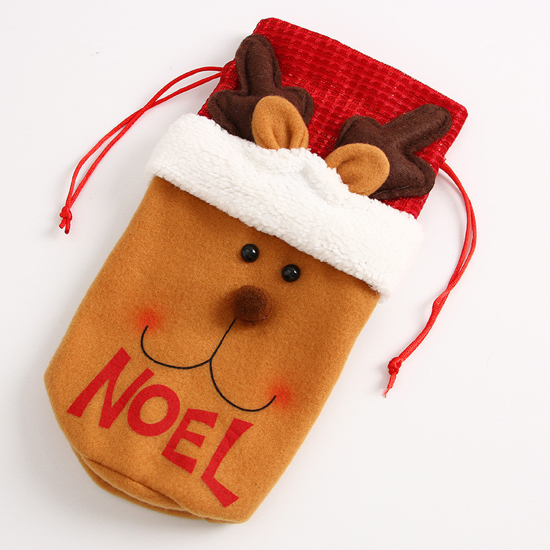 Новогодний декор на бутылку Олень 25 на 13 см разноцветный Киев - изображение 13