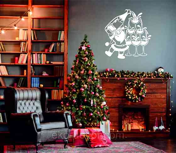 Декоративное настенное Панно «Дед Мороз», Декор на стену Киев