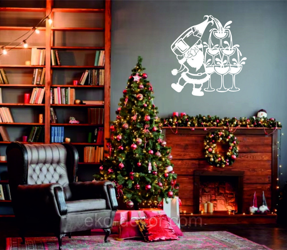 Декоративне настінне Панно «Дід Мороз», Декор на стену Київ - фото 3