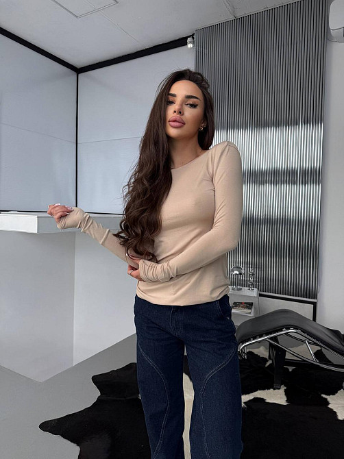 Жіноча романтична кофта з відкритою спиною з віскози Бежевий, 46/48 Одеса - фото 4