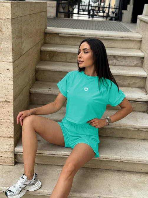 Трикотажний літній костюм шорти і футболка "Carter"| Норма і батал М'ятний, 50-52 Київ - фото 2