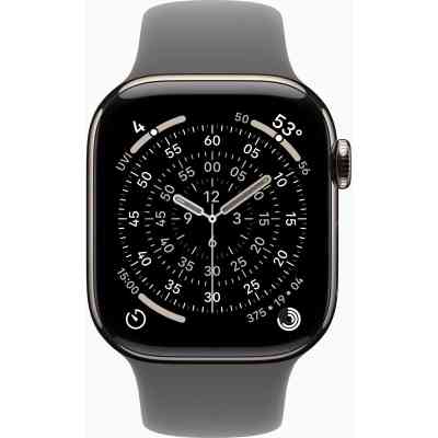 Смарт-часы Apple Watch Series 11 GPS + Cellular 42mm Natural Titanium Case with Stone Grey Sport Band - S/M (MF8M4RK/A) Винница