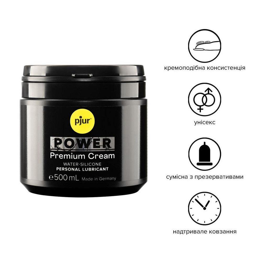 Густая смазка для фистинга и анального секса pjur POWER Premium Cream 500 мл на гибридной основе Sex Aura Киев - изображение 2