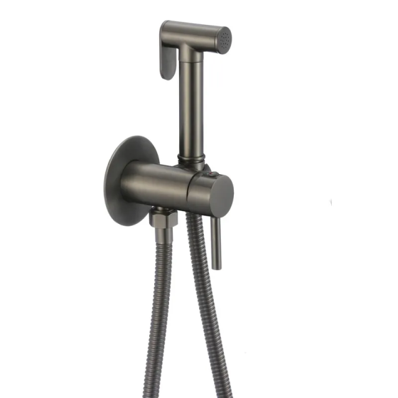 Змішувач для гігієнічного душа Mixxus Premium Hans 002-A Inner Graphite з лійкою, колір графіт Харків