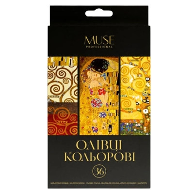 Карандаши цветные Muse Трехгранные С точилкой 36 цветов (107M-36) Винница - изображение 1