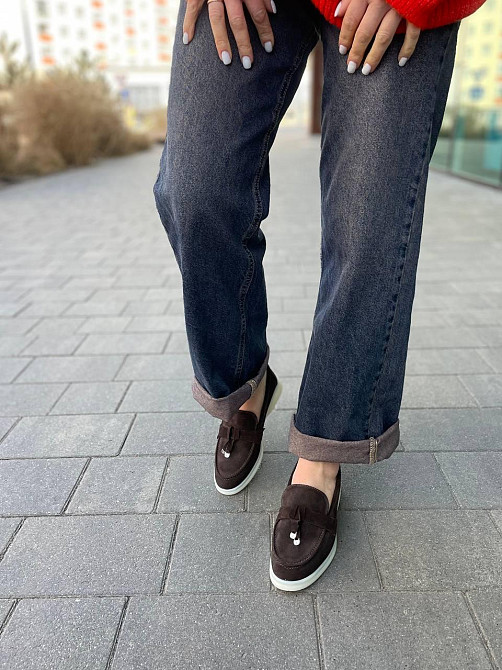 Arcoboletto Лофери жіночі Arcoboletto шоколадні замша натуральна 34-40 (5368) Коломыя - изображение 6