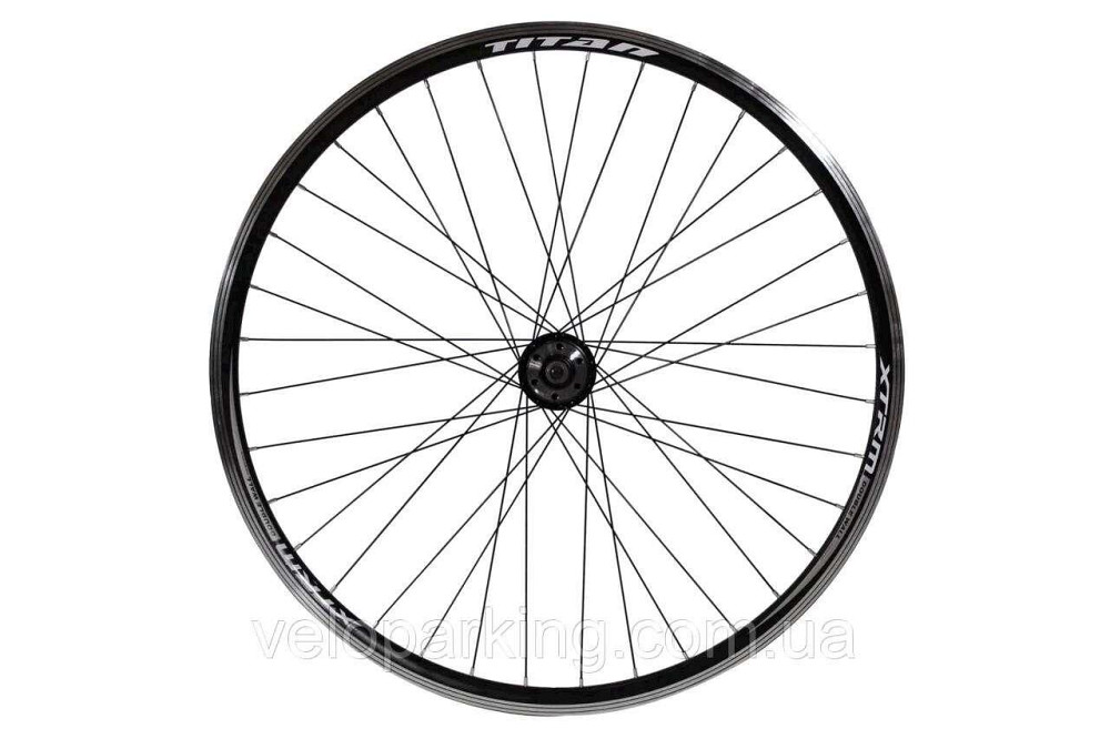 Обод велосипедный (в сборе) 27,5 (зад, 36 спиц, дисковый тормоз, алюминий, пром. подшипн.) (двойной) GL Мукачево - изображение 1