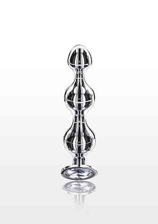 Анальная елочка металлическая с кристаллом Toy Joy Diamond Star Beads, Small Sex Aura Киев