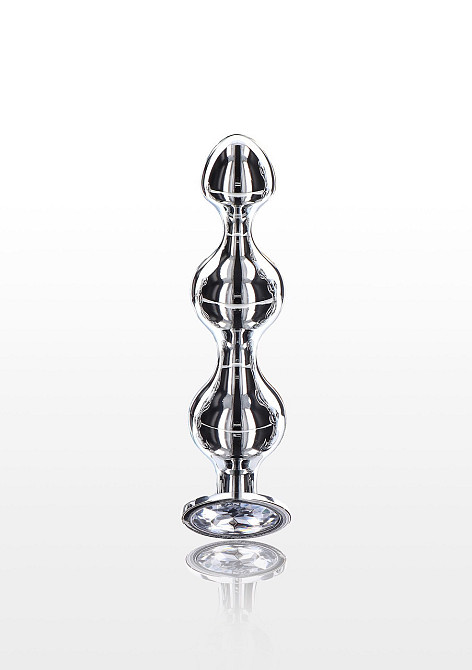 Анальная елочка металлическая с кристаллом Toy Joy Diamond Star Beads, Small Sex Aura Киев - изображение 2