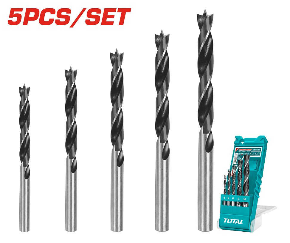 Набор сверл по дереву TOTAL TACSD7056 5шт, d=4-10мм. (6980158) Киев - изображение 1