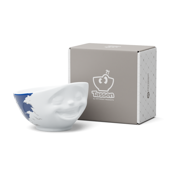 Піала Tassen Сміхотерапія (500 мл) порцеляна (Білий із синім декором) Київ