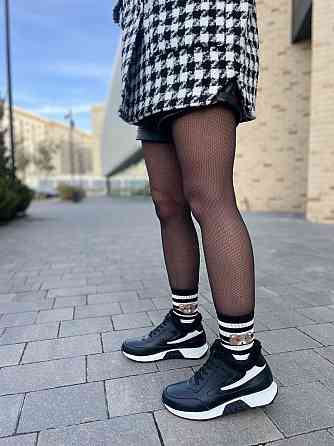 Ditas Кроссовки женские DITAS черный/белый натуральная кожа+замша зима 38р.39р.40р. (5312) 38 Коломия