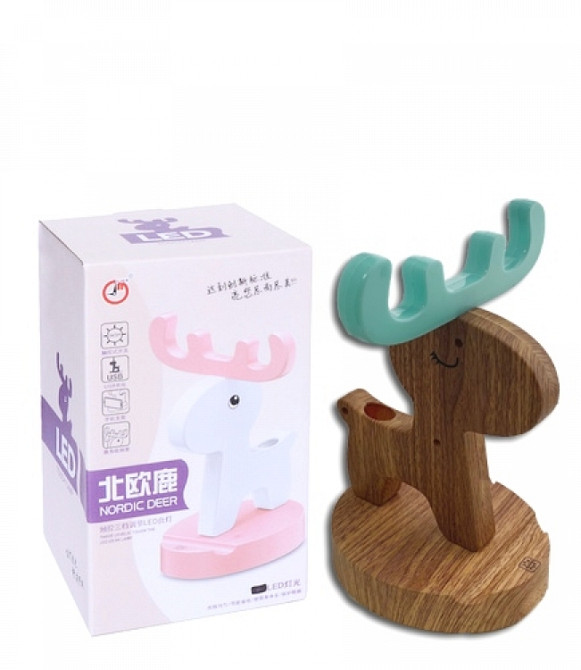 Подставка для ручек и телефона с LED подсветкой в форме Олененка Винница - изображение 1