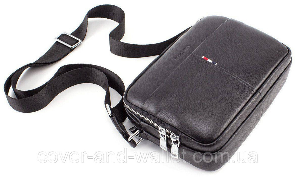 Горизонтальная мужская кожаная сумка с ручкой на молнии Marco Coverna 7711-1A Киев - изображение 5