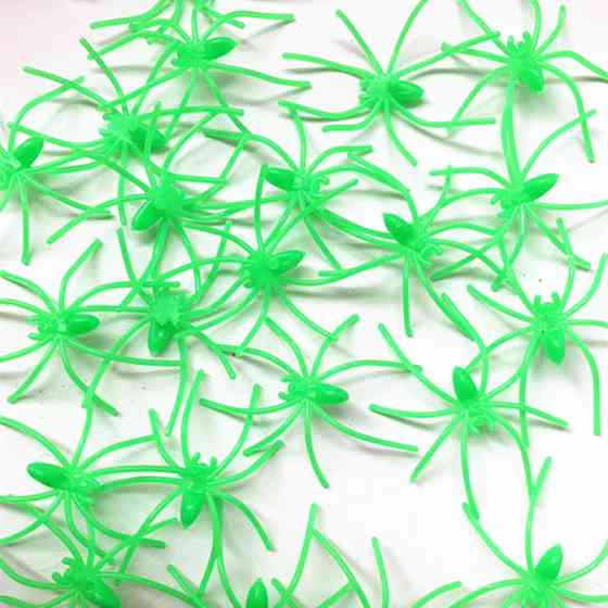 Павуки на Хелловін фосфорні 10 штук 50 на 48 мм салатовий Київ